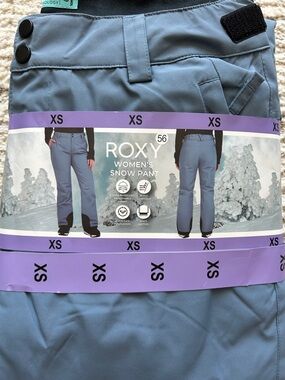 Roxy Snow Pants XS Blue Waterproof Ski Snowboard NWT